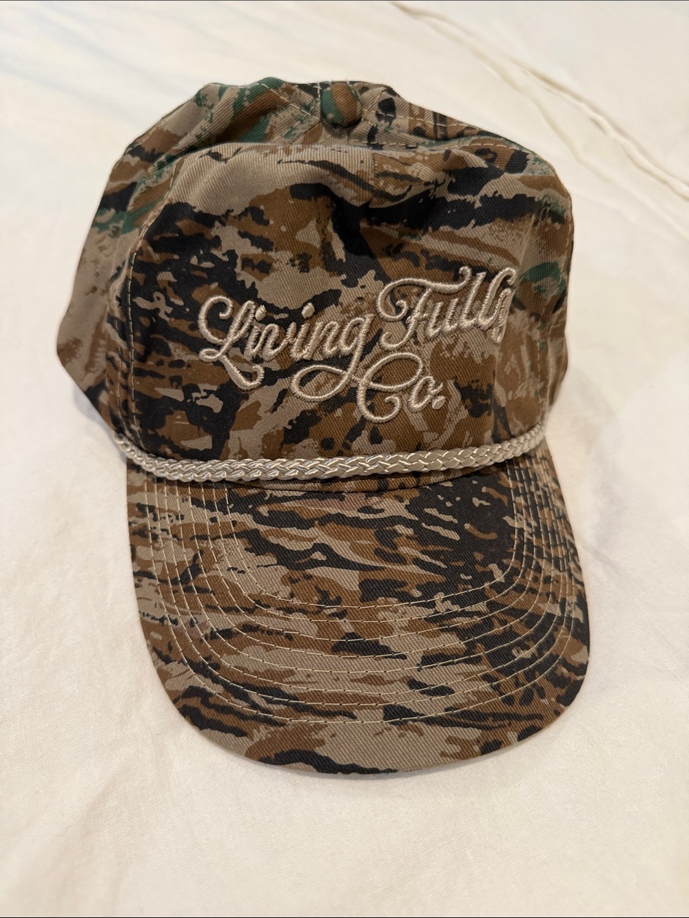 Living Fully Camouflage Cap in Brown